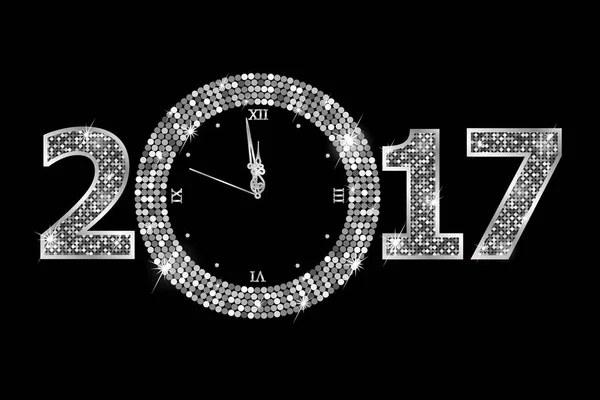 New Year Clock — Stock Vector