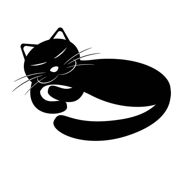 Slapende cartoon kat, vector — Stockvector