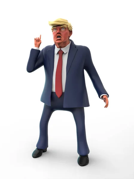12 novembre 2016: Ritratto di Donald Trump. Illustrazione 3D — Foto Stock
