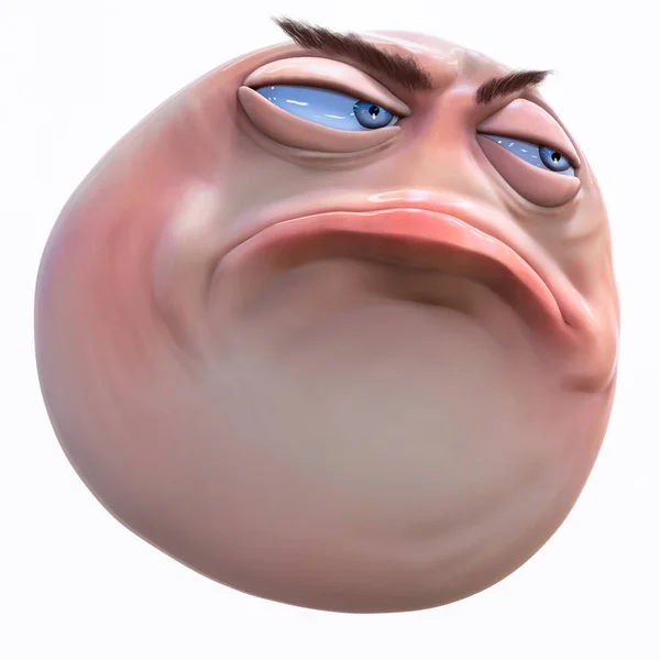 Internet-Meme fuck yea. Wut Gesicht 3D Illustration — Stockfoto
