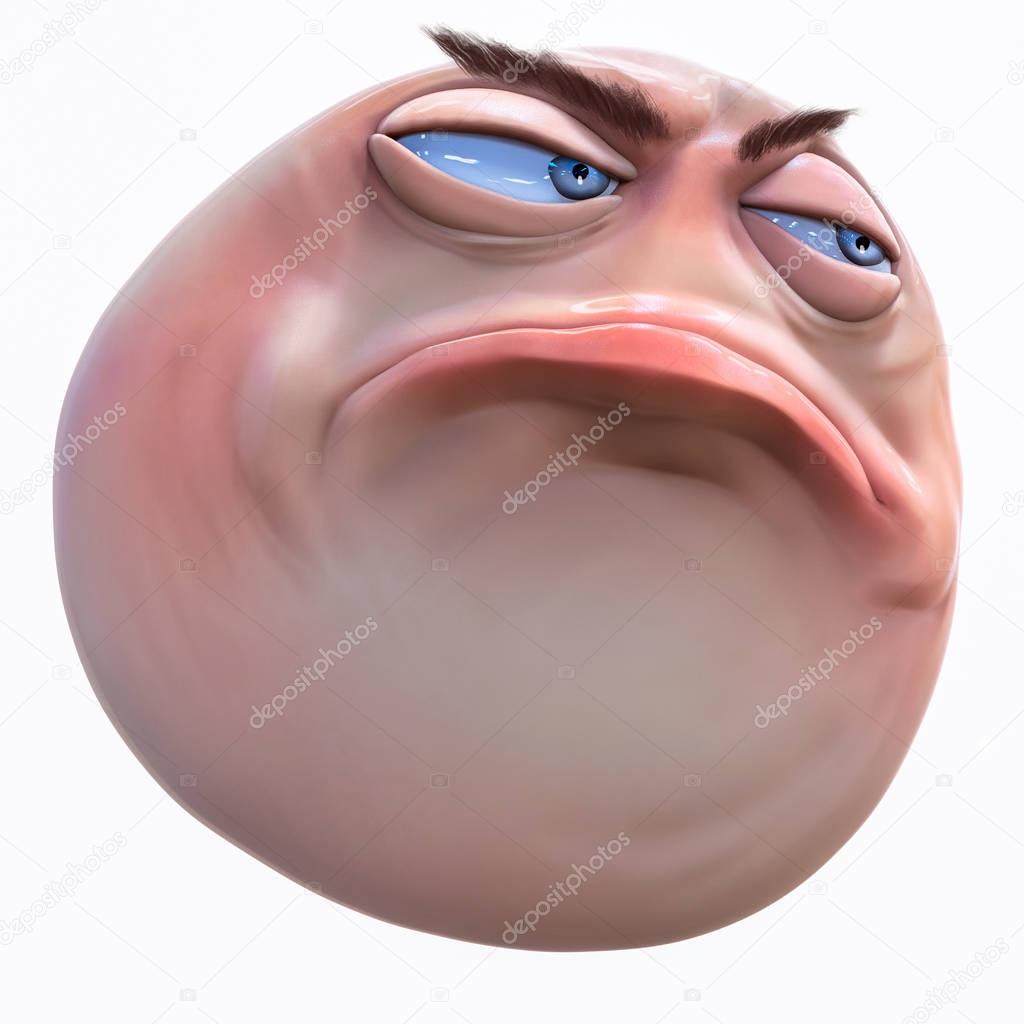Internet meme bok Evet. Öfke yüz 3d çizim — Stok Foto © mottive 146344787