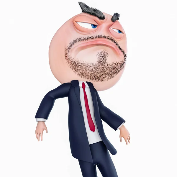 Internet meme fan Ja. Rage ansikte 3d illustration — Stockfoto