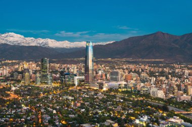 Skyline of Santiago de Chile clipart