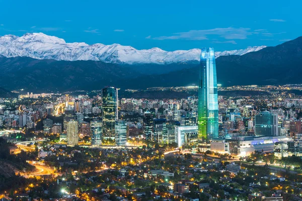 산티아고 데 칠레의 스카이라인 — 스톡 사진