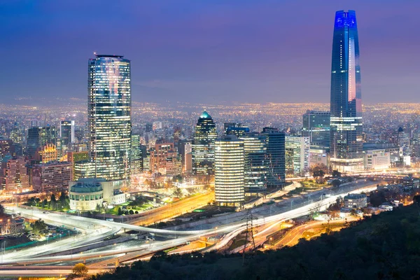 Santiago Região Metropolitana Chile Julho 2016 Uma Visão Dos Edifícios — Fotografia de Stock