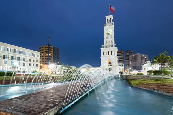 Iquique Tarapaca Region Chile Juli 2015 Klocktornet Iquique Traditionell Byggnad — Stockfoto