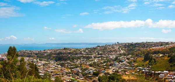 Вид Город Томе Регион Офелия Чили — стоковое фото
