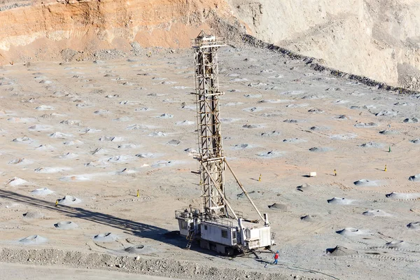 科皮亚波 2012年1月17日 智利北部铜矿爆破的准备 — 图库照片