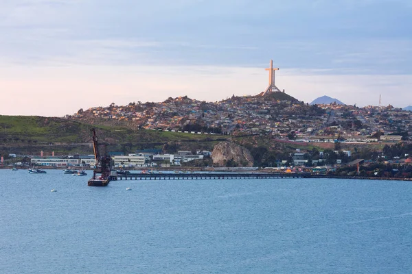 Panoramic View Coquimbo Third Millennium Cross Top Vigia Hill — Stock Photo, Image