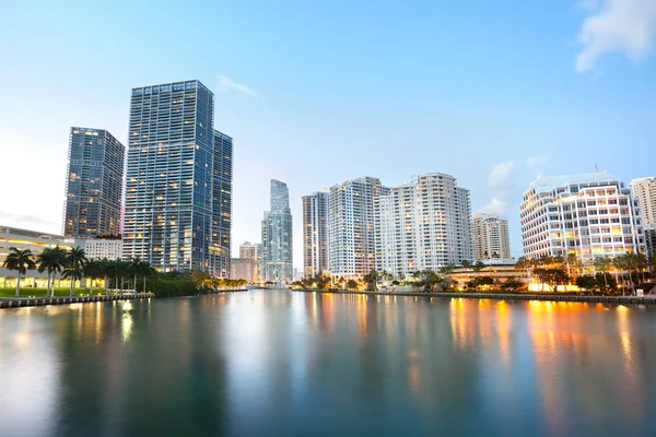 Innenstadt Und Immobilienentwicklungen Brickell Key Miami Florida Usa — Stockfoto
