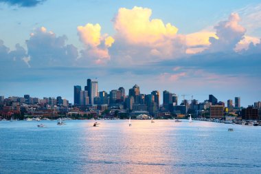 Göl Birliği ve şehir merkezinde, Seattle, Washington State, ABD