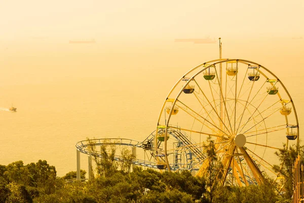 Колесо Обозрения Парке Развлечений Ocean Park Гонконг Китай — стоковое фото