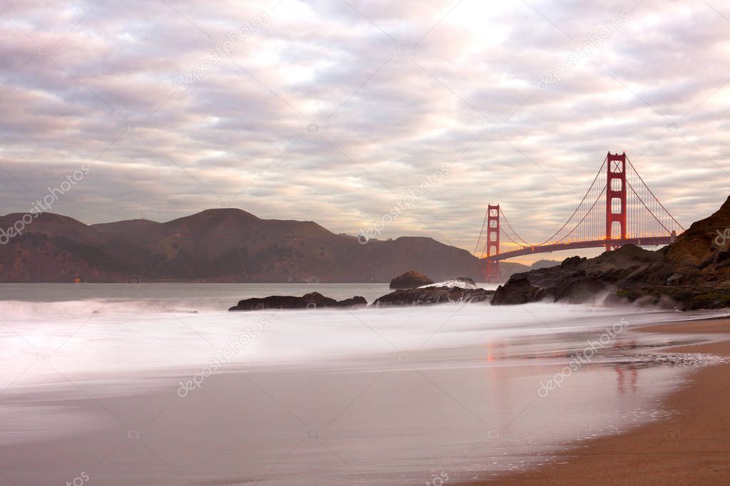 Golden Gate Bridge from Baker Beach, San Francisco, California, USA