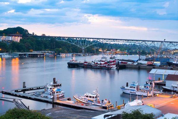 Seattle Washington United States July 2012 Police Enforcement Boats Marina — Stock Photo, Image