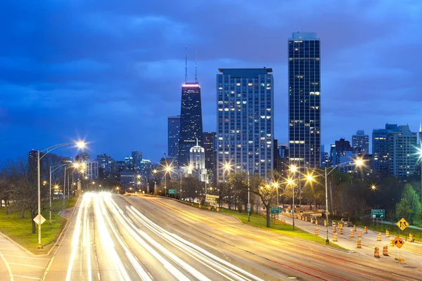 Tráfego Lake Shore Drive Chicago Illinois Eua — Fotografia de Stock