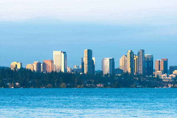 Skyline Centro Bellevue Seattle Metropolitan Area Washington State Eua — Fotografia de Stock