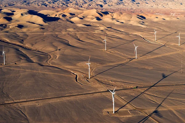 Letecký Pohled Eolic Parku Poušti Atacama Mimo Města Calama Chile — Stock fotografie