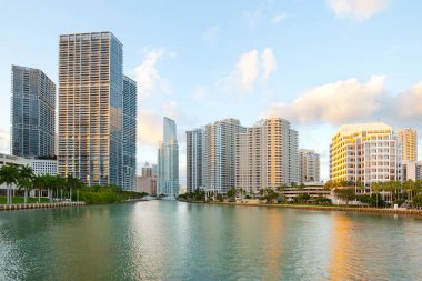 Şehir Merkezi ve Brickell anahtar, Miami, Florida, ABD