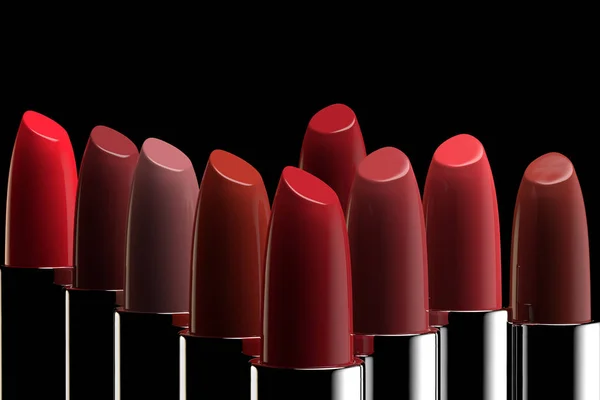 Rendering Group Lipsticks Different Colors — Stock Photo, Image