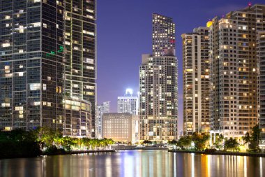 Şehir Merkezi ve Brickell anahtar, Miami, Florida, ABD