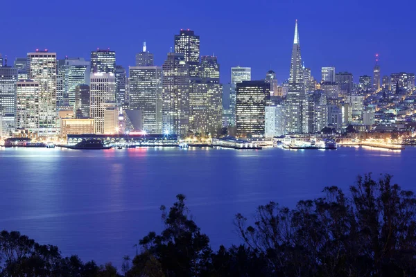 Panoramablick Auf San Francisco Bei Nacht Kalifornien Usa — Stockfoto