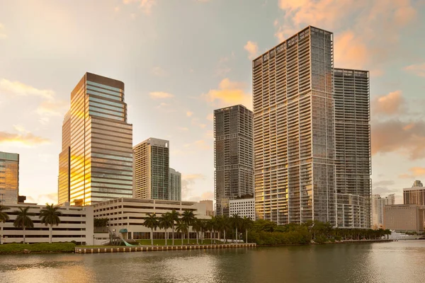 Skyline Edificios Brickell District Miami Florida — Foto de Stock