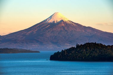 Osorno volkan ve göl Llanquihue, X bölgesi de Los Lagos, Chile