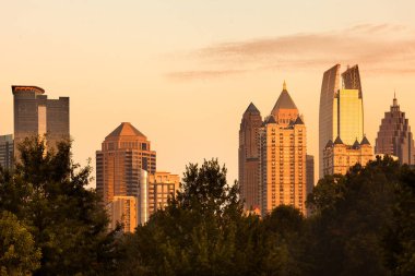 Midtown manzarası Piedmont Park, Atlanta, Georgia, ABD
