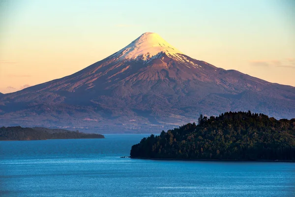 Vulcano Osorno Lago Llanquihue Regione Los Lagos Cile — Foto Stock