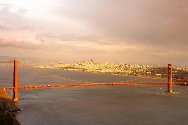 Puente Golden Gate San Francisco Atardecer California — Foto de Stock