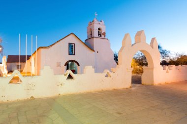 Kilisesi, San Pedro de Atacama ana Meydanı, Atacama Çölü, Şili