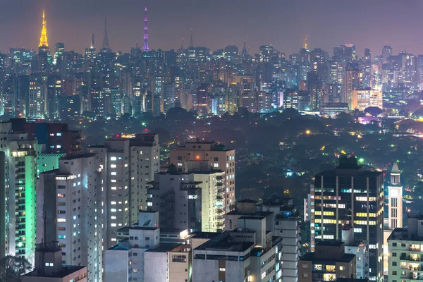 Vista Panorâmica São Paulo Brasil América Sul — Fotografia de Stock