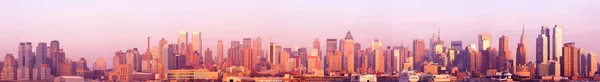 Super Alta Resolução Costurado Panorama Baixa Alta Manhattan Nova York — Fotografia de Stock