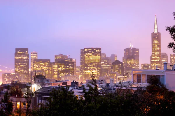 Panoramę Dzielnicy Finansowej San Francisco California Stany Zjednoczone Ameryki — Zdjęcie stockowe