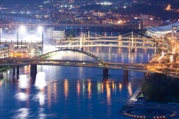 Bruggen Rivier Allegheny Pittsburgh Pennsylvania Vsa — Stockfoto