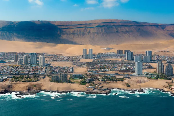 Letecký Pohled Iquique Severním Přístav Poušti Atacama Chile — Stock fotografie