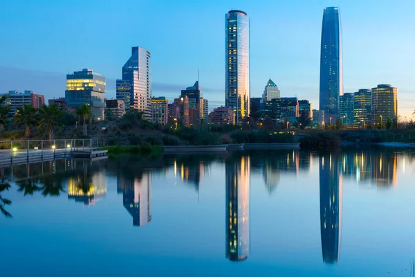 Skyline Buildings Las Condes District Santiago Chile — стокове фото