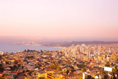 Panoramik Vina del Mar, V bölge Valparaiso, Şili