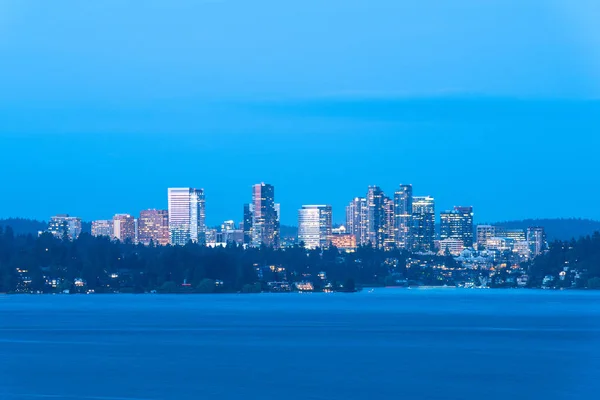Skyline Centro Bellevue Seattle Metropolitan Area Washington State Eua — Fotografia de Stock