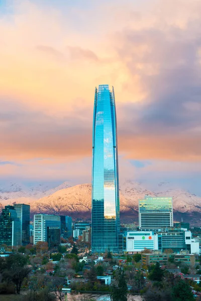 Santiago Chile June 2014 Chile Costanera Center Skyscraper Raise Financial — Stock Photo, Image