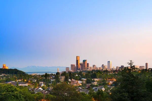 Centrální Distrikt Sousedství Centrum Města Seattle Washington Usa — Stock fotografie