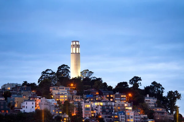 Telegraph Hill Coit Tower Quartier North Beach San Francisco Californie — Photo