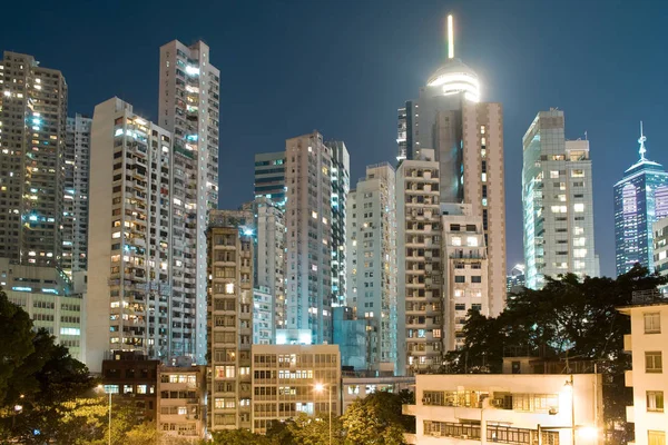 Skyline Budynków Mieszkalnych Chung Wan Dystrykt Centralny Hong Kong Island — Zdjęcie stockowe