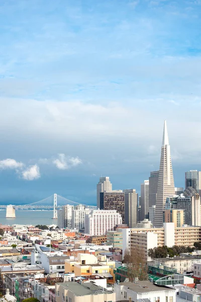 Skyline Des Finanzdistrikts Und North Beach Nachbarschaft San Francisco Kalifornien — Stockfoto