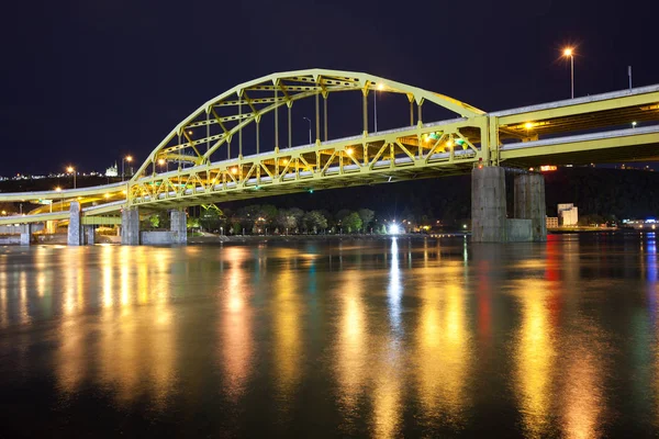 Fort Duquesne Bridge Allegheny River Pittsburgh Pennsylvania Usa — Stockfoto