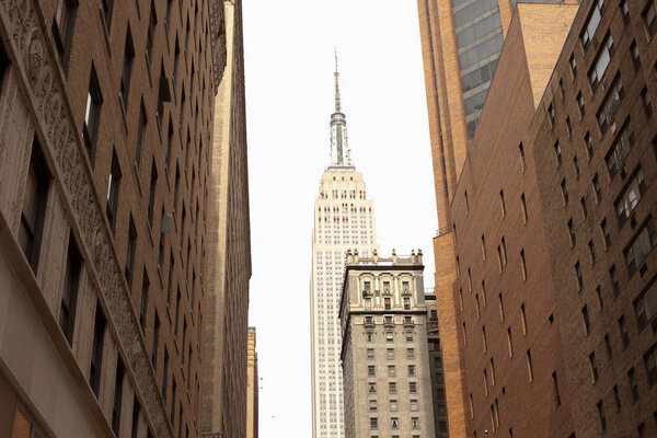 New York City, NY, United States - April 22, 2011: View of the Empire State Building in Manhattan.