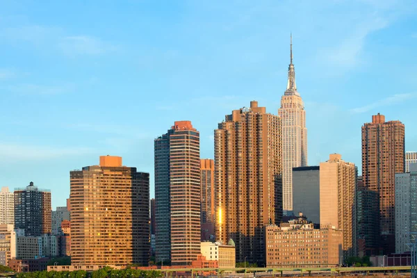 Silhuett Byggnader Murray Hill Manhattan New York City Usa — Stockfoto
