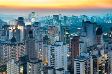 Sao Paulo, Brezilya, Güney Amerika'nın panoramik görünüm