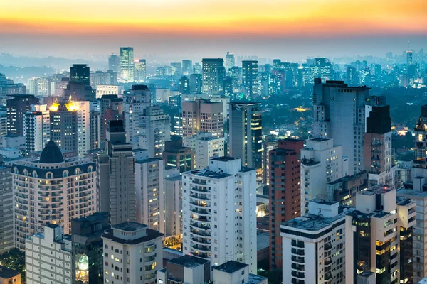 Panoramiczny Widok Sao Paulo Brazylia Ameryka Południowa — Zdjęcie stockowe