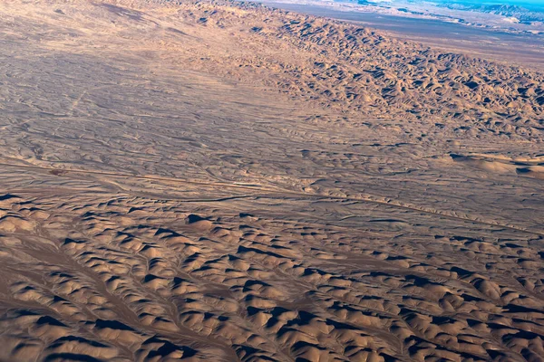 Вид Воздуха Дорогу Пересекающую Пустыню Атакама Чили — стоковое фото